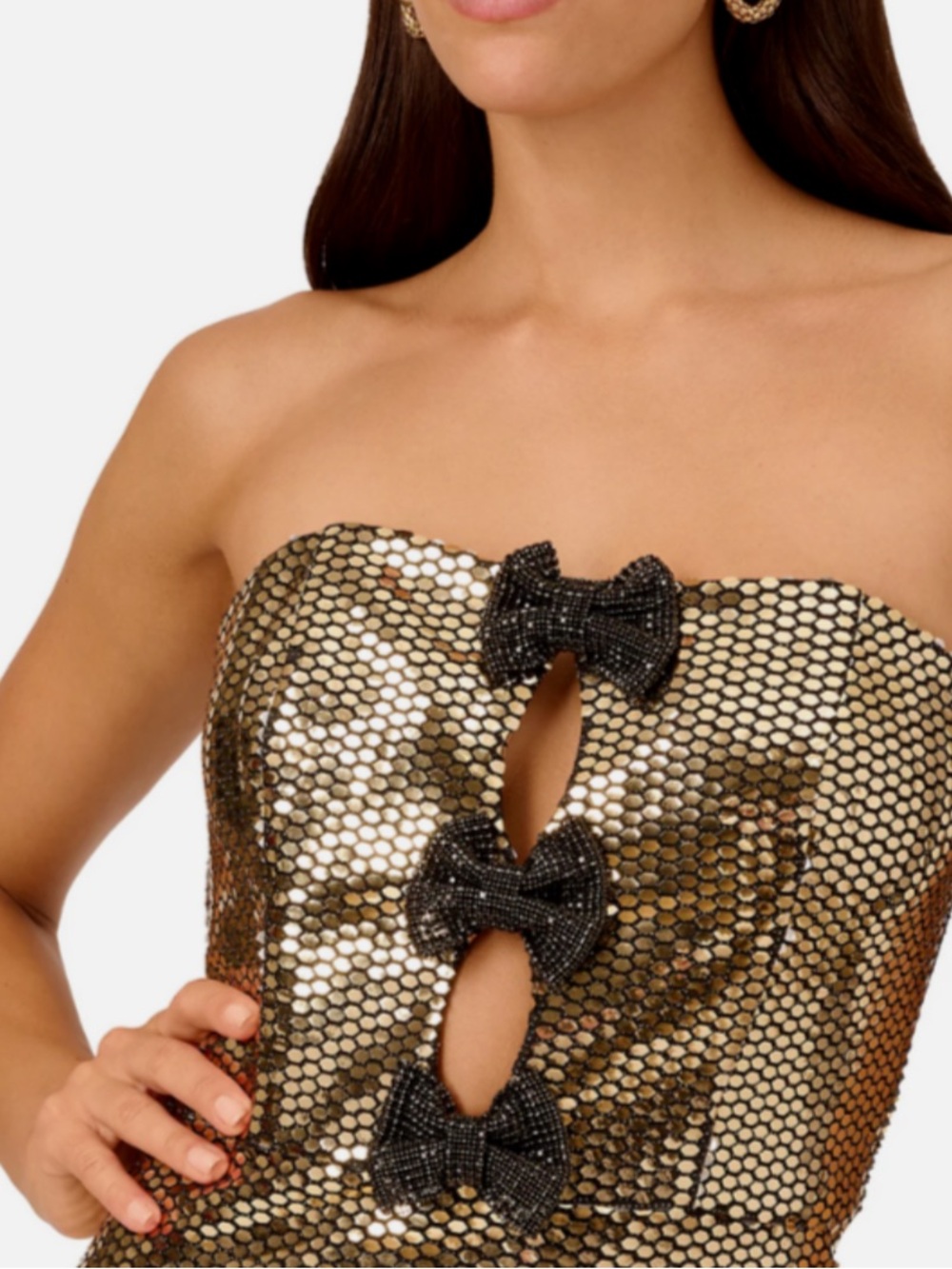 Liv Foster Strapless Sequin Gown - Picture 2 of 3